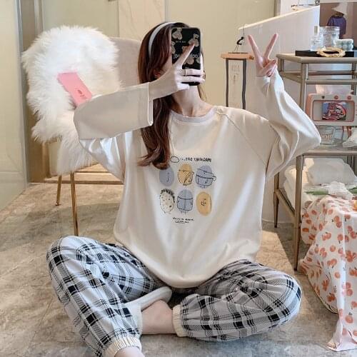 Plus Size Loose Version Pyjamas Spring Nightgown Women Sleepwear Cartoon Princess Style Pajama Set Cotton Nighty