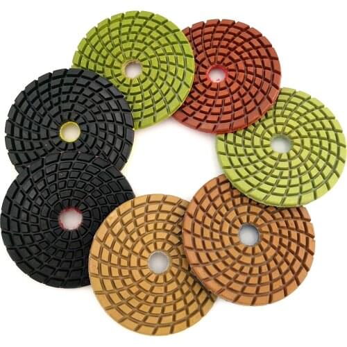 HT 4Inch Thickened Resin Bond Diamond Concrete Polishing Pads Floor Renew Sanding Discs Repairing 1Piece