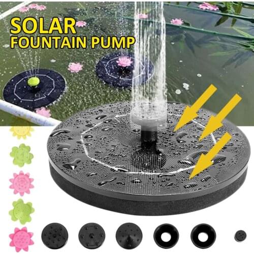 1PC 3W Bird Bath Solar Powered Fountain Pond Pump Water Floating Fountains Mini Powered Fountain Home Garden Decoration