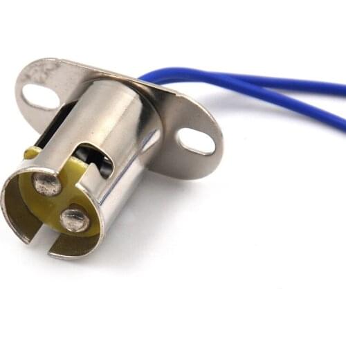 High Quality 15mm Metal B15 Lampholder B15D Socket Flat Foot Lamp Holder Base Ba15d Socket