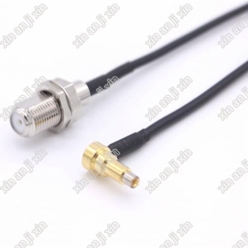 The factory sales RF Pigtail Cable F to MS156 connector F female to MS156 right angle crimp RG174 Pigtail cable 15cm Free ship