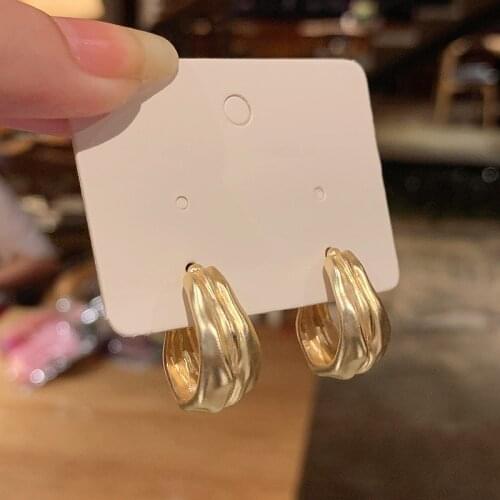 Origin Summer Luxury Irregular Wide Hoop Earring for Women Gold Color Metallic Circle Wedding Earring Jewelry Pendientes