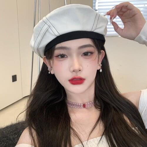 INS British Suture Beret Women Korean Version of The Wild Street Hat Retro Fashion Painter Hat Czapka Zimowa Damska