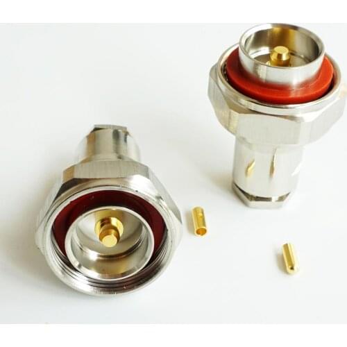 1X Pcs 7/16 DIN male plug L29 male center clamp Solder for LMR400 RG213 RG214 RG165 7D-FB calbe RF connector Adapter BRASS