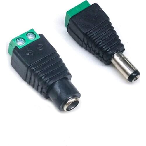 10pcs 20pcs DC 5.5 * 2.1MM male and female 12V power connector crimp type jack socket plug terminal