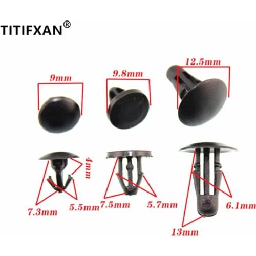 18PCS For Nissan Teana Sylphy Tiida,Geniss,Livina,Qashqai X-trail Plastic Fastener for Door Rubber Seal Strip Clamp