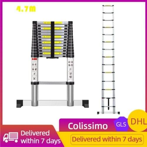 4.1 Meter Telescopic Ladder Extension Ladder Folding Multi Purpose Aluminum Alloy Heavy Duty Ladder Repairing Tool Wholesale HWC