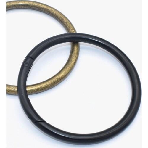 62mm Spring Buckle Zinc Alloy Spring Ring Clasp Black/Antique Bronze Snap Buckle DIY Accessory Leather Craft Purse Bag Hardware