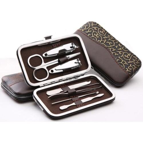 7pcs Nail Care Tools Manicure Sets Nail Clippers Nail Scissors Tweezer Manicure Pedicure Set Travel Grooming Kit Gifts SN2333