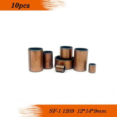 Free shipping 10Pcs SF1 SF-1 10pcs 1209 12*14*9 Self Lubricating Composite Bearing Bushing Sleeve 10x14x9mm