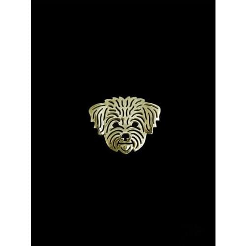 New Classic Animal Tibetan Terrier Pet Broche Gold Silver Color Designer Brooch For Men Overwatch Gift For Friend Father