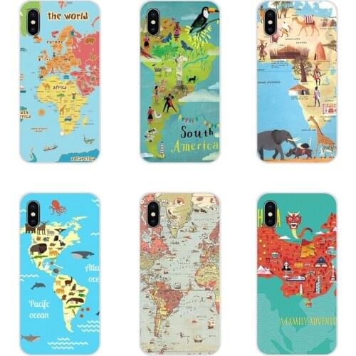Travel in the world map Plane plans Mobile Phone Cover For Samsung Galaxy J1 J2 J3 J4 J5 J6 J7 J8 Plus 2018 Prime 2015 2016 2017