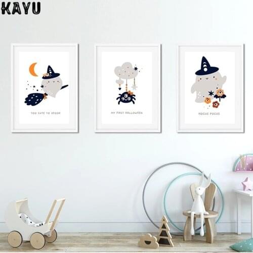 Nursery Boy Bedroom Decoration Cartoon Holloween Pictures Wall Art Canvas Poster And Print Decorative Painting For Living Room