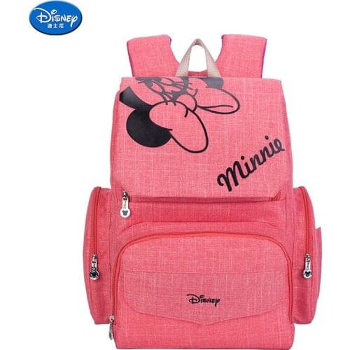 Disney Gray Mickey Pink Minnie Baby Diaper Bags Bolso Maternal Stroller Bag Nappy Backpack Maternity Bag Mommy Bag