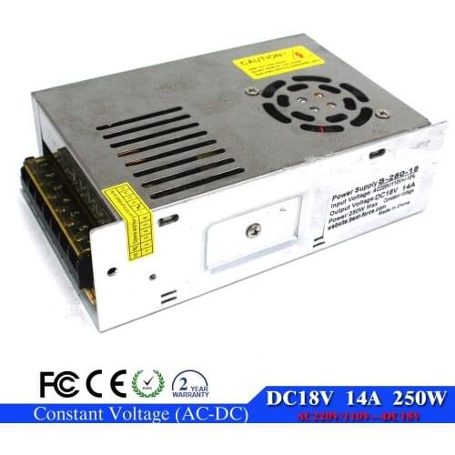 Single output switching power supply 18V 14A 250W Electrical Equipment & Supplies for makita motor solar