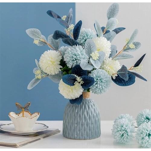 Simulation Nordic Bouquet Dining Table Living Room Decoration Plants Artificial Fake Hydrangea Flower Festive Party Supplies