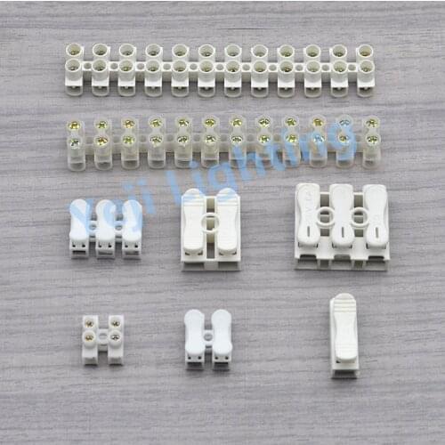 Push type terminal block LED Fast wiring post wire connector Crimp terminal for led lamp chandeliers pendant lights white color