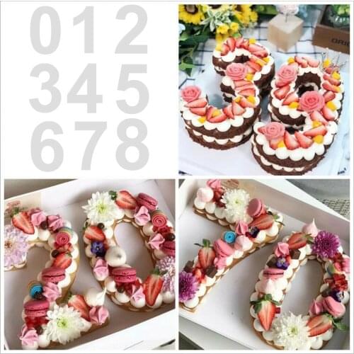 Pastry Tool DIY Wedding Birthday Baking Design Mould 0-8 Alphabet Number Cake Mold Fondant Cake Decoration Tools