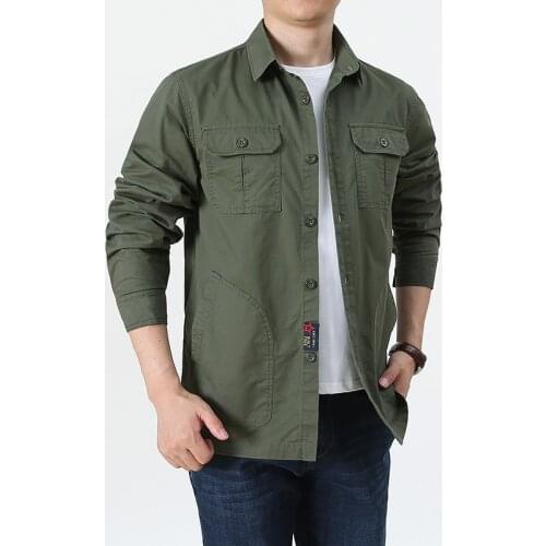 Summer Outdoor Camping Hunting Shirt Mens Combat Tactical Shirt 100%cotton Army Top Quick-Drying Workout Top Shirts Long Sleeve