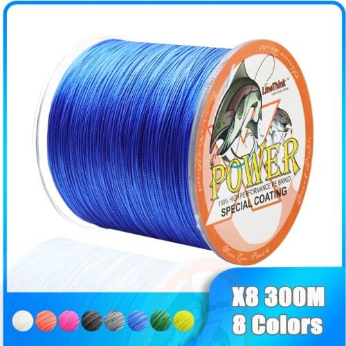 Power X8 300M Braided Fishing Line 8 Strands 10-220LB Super Strong PE Braided Fishing Line Multifilament Fishing Line