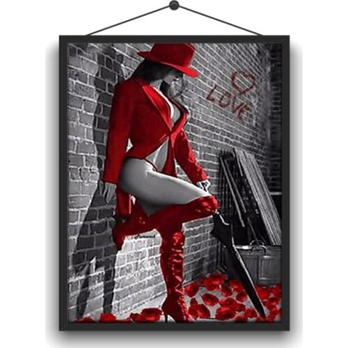 5D DIY Full Circle Diamond Embroidery Kit "Charm Red Tone" Group Pictures Home Handmade Crafts Decorations Hanging Pictures