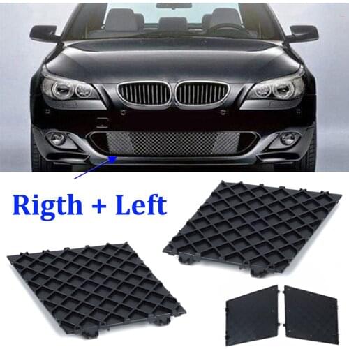 2pcs Car Front Bumper Cover Lower Mesh Grille Grill Trim Suit For BMW E60 E61 M Sport Car Accessories