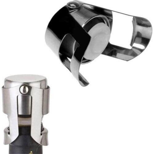 Stainless Steel Wine Stopper Latches Champagne Sparkling Bottle Stopper Sealer Plug Liquor Spirit Flow Wine Bottle Cap Bar Tools