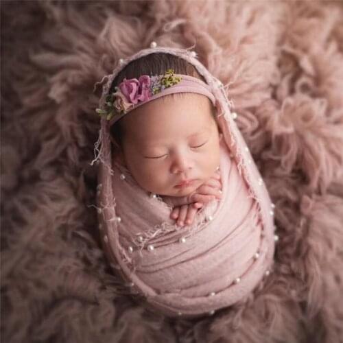 Newborn Summer Cotton Beaded Wrap Cloth New Childrens Photo Studio Props