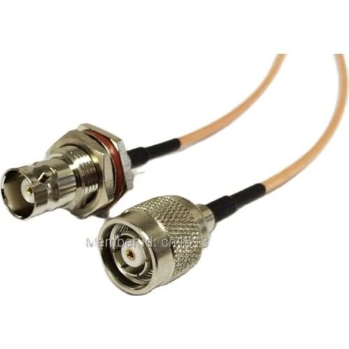 New RP-TNC Male Plug Connector Switch BNC Female Jack Connector RG316 Wholesale Fast Ship 15CM 6" Adapter