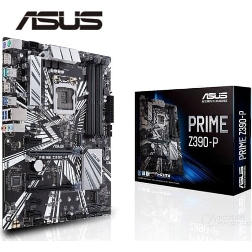 NEW For ASUS PRIME Z390-P Motherboard Socket LGA 1151 DDR4 M.2 nvme ssd For Intel Z390 Original Desktop Mainboard