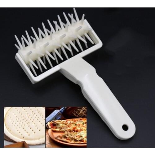 NEW Pizza Pastry Roller Pin Baking Biscuit Patisserie Dough Crimper Tools Pasta Pie Kitchen Holes Dough Puncher Tool Pizza