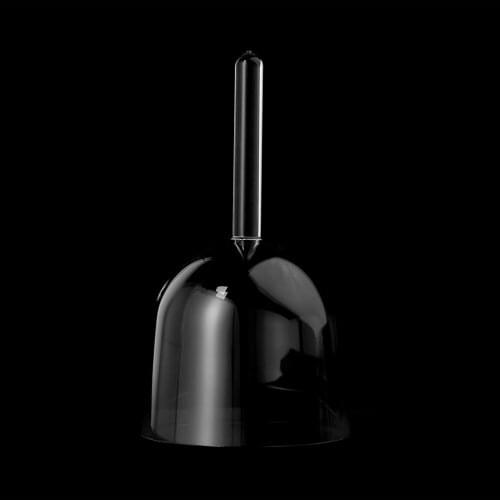 6.5 inch 99.99% clear quartz crystal singing music bowl with handle and perfect musical note D# for Adrenals chakras