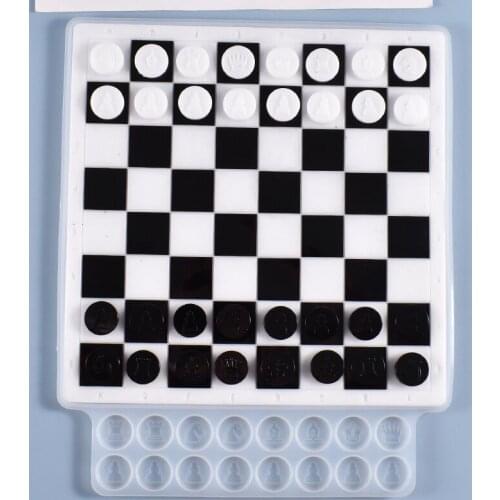 Silicone Mold For Resin International Chess Shape Silicone uv Resin DIY Clay Epoxy Resin Pendant Molds For Jewelry