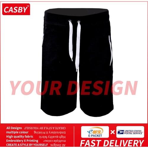 New Design Casual Shorts Men Fashion Solid Color Custom Graphic Sweat Pants Simple Sports DIY Print Logo Fitness Tracksuit A616