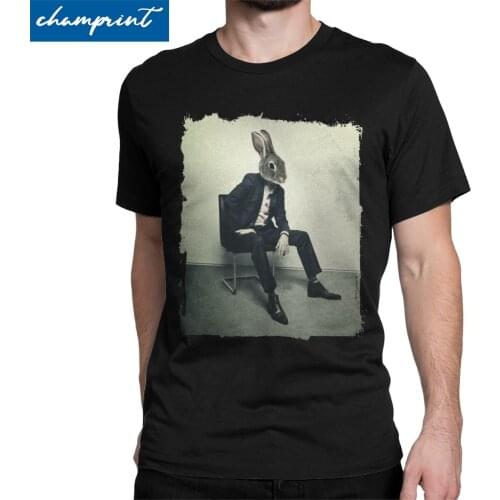 Stylish Rabbit Mens T Shirt Rusty Lake Game Creative Tees Short Sleeve O Neck T-Shirt 100% Cotton Gift Idea Tops