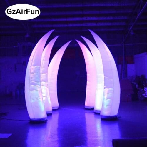 Led lighting inflatable tusk ivory price for sale event wedding decoration