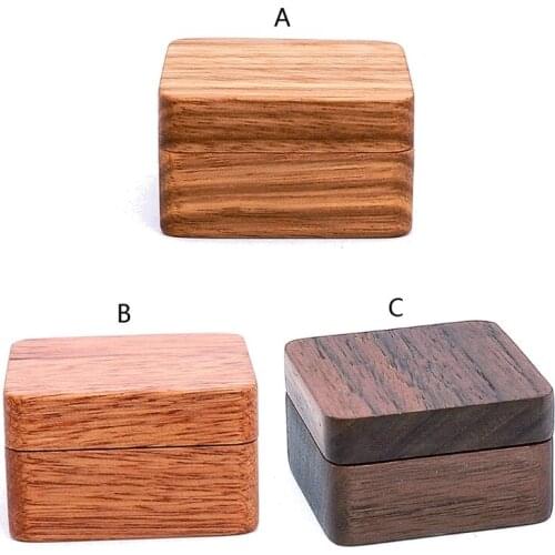 High Quality Rustic Men Suit Wooden Cufflink Gift Box Portable Sleeve Button Jewelry Walnut Wood Keepsake Storage Box