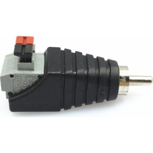 2-5pcs/lot RCA Male Plug Push Connector AV Connectors No Welding Adapter