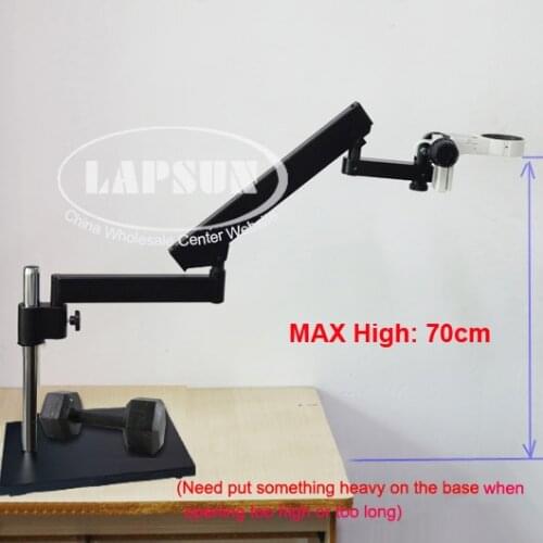 Long Arm Heavy Duty 76mm Holder Boom Large Adjustable Stereo Microscope System Table Stand Arm STL6