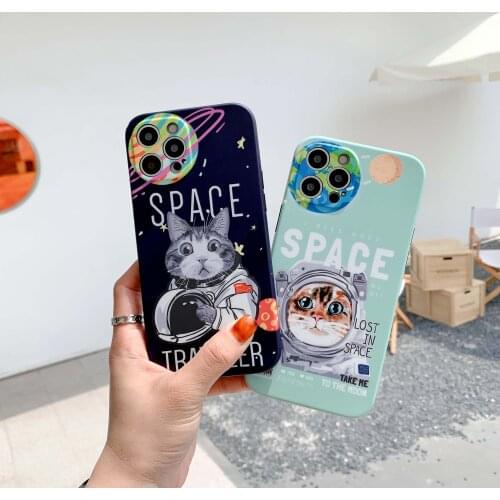Cute Cat Phone Cover Cases for iPhone 11 12 Pro Max Soft Protective Case for iPhone 7 8 Plus XR XS Max X Se 2020 Couque