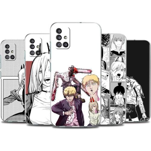 Anime Chainsaw Man Case for Samsung A51 A71 A21s A12 Shell For Galaxy A31 A52 A41 A32 A02s A11 A72 Clear Soft Phone Coque