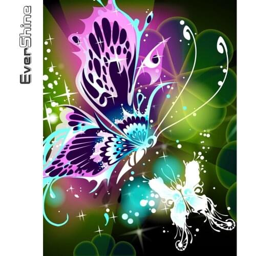 Evershine Diamond Painting Butterfly 5D DIY Mosaic Kit Diamond Embroidery Full Square Round Drill Cross Stitch Animal Home Decor