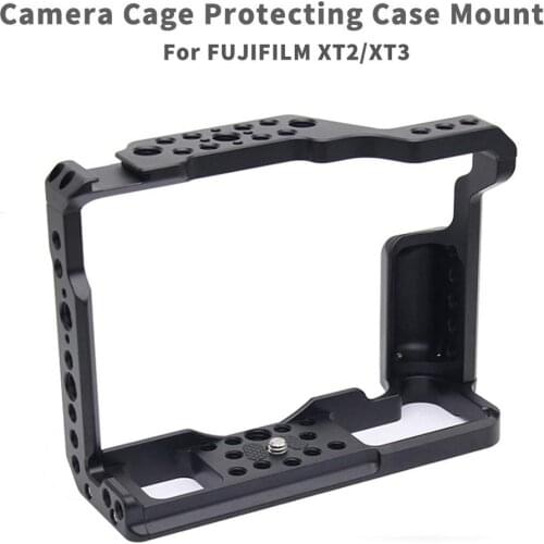 X-T3 Aluminum Alloy Camera Video Cage for Fujifilm XT-2 X-T3 DSLR Camera Cage Stabilizer Rig Protective Case Cover