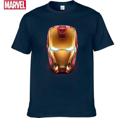 Marvel The Avengers Tony Stark Iron Man Short sleeve tee Mens T-shirts with short sleeves 2021 Summer graphic t shirts Top #29