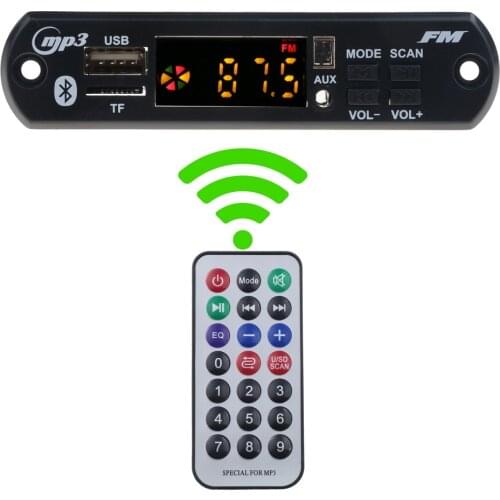 KEBIDU Car Bluetooth MP3 WMA FM AUX Decoder Board DC 5V 12V Audio Module FM TF Radio Automobile Car MP3 Speaker Accessories