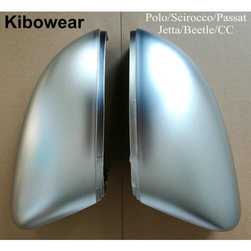 Kibowear for Polo 6R 6C (ABS Chrome) silver Side Wing Mirror Cover Caps fit VW Scirocco Passat B7 CC Beetle