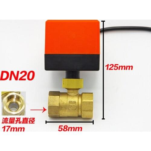 DC24V G3/4" DN20 electric actuator valve electric two-way valves Electric Ball Valve Dc voltage 24V