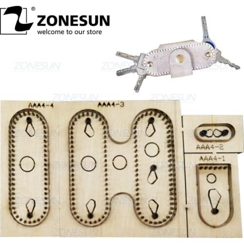 ZONESUN Customized Leather Key Chain Die Cuts For Handmade Key Ring DIY Hang Decoration Cutting Clicker Die Steel Rule Die
