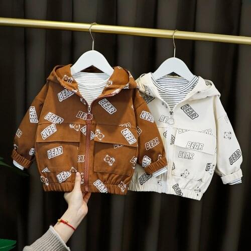 Autumn Jacket Outerwear 5 6 7 8 Years Streetwear Hip Hop Boys Zipper Hooded Coat Toddler Sport Loose New Outfits Spring