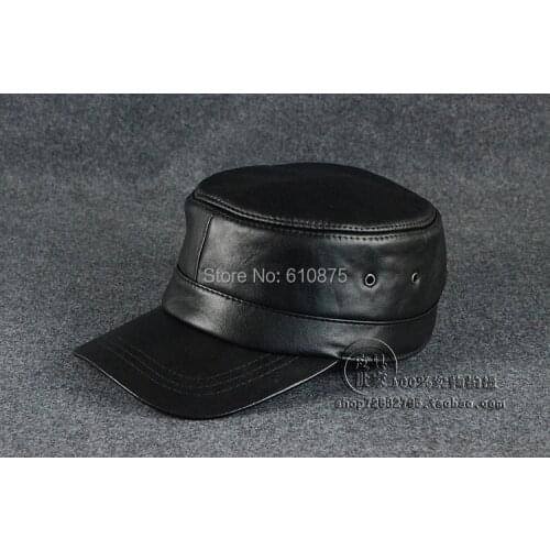 Male Hot Sale Plus Size Autumn Winter Sheepskin Baseball Cap Man Genuine Leather Fur Hat